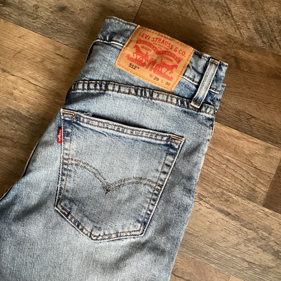 Levi's Mens 512 Light Blue Denim Jeans - Picture 2 of 7